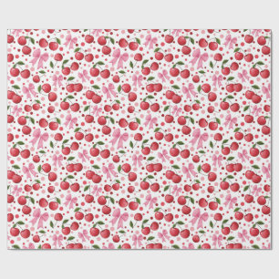 Aquarellkirschen und Bogen Geschenkpapier