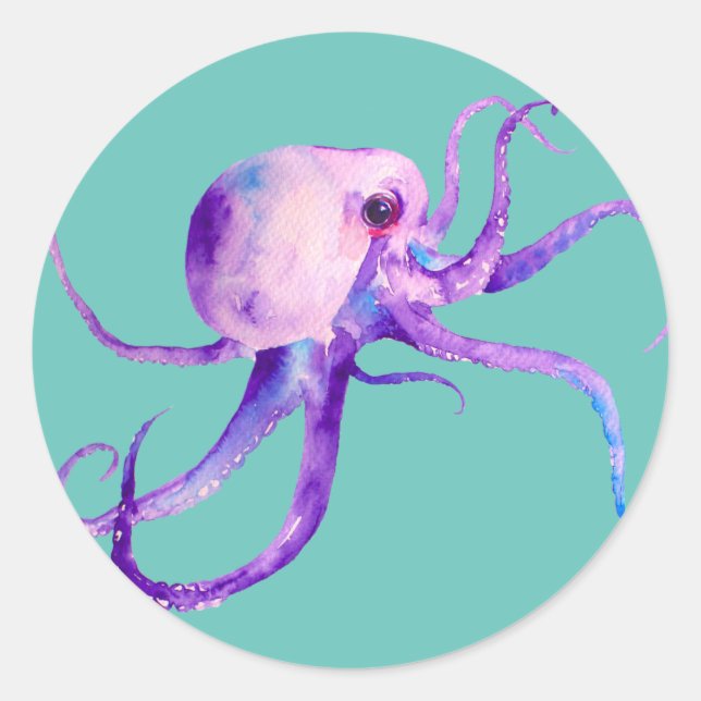 Aquarellkleber Runder Aufkleber (Vorderseite)