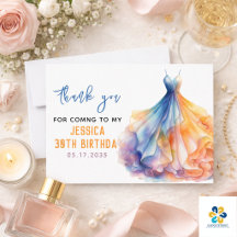 Aquarellkleid 30. Geburtstag Elegant & Weiblich
