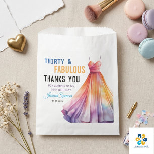 Aquarellkleid 30. Geburtstag Elegant & Weiblich Geschenktütchen