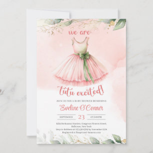Aquarellkleid Goldgrün Eukalyptus Tutu Einladung