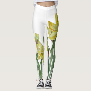 Aquarellkleidung Blume Portrait Illustration Leggings