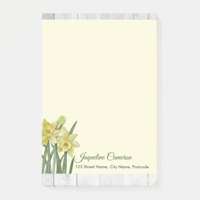 Aquarellkleidung Botanische Illustration Post-it Klebezettel (Vorderseite)