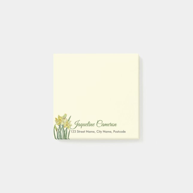 Aquarellkleidung Botanische Illustration Post-it Klebezettel (Vorderseite)