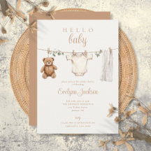 Aquarellkleidung neutrale Babydusche