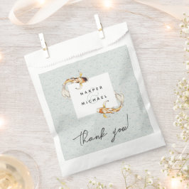 Aquarellkoi-Gastgeschenk Hochzeit Geschenktütchen