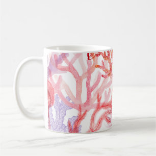 Aquarellkorallen: Unterwasser-Weltmuster. Kaffeetasse