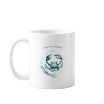 Aquarellkrebs Astrologie Zodiac-Zeichen | Monogram