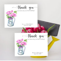 Aquarellkrug Blume Danke Babydusche
