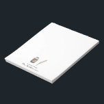 Aquarellküche und Tinte | Monogram Teacher Notepad Notizblock<br><div class="desc">Diese machen großartige Geschenke, die Lehrer, Verwandte oder Freunde sicher sind, Liebe! Perfekt für Erinnerungen, Kalendernotizen, Hausaufgaben Notizen, Namensmarken und vieles mehr! Fügen Sie diesem Design Ihre benutzerdefinierte Formulierung hinzu, indem Sie die "Diese Vorlage bearbeiten"-Felder auf der rechten Seite des Elements verwenden, oder klicken Sie auf die blaue Schaltfläche "Anpassen",...</div>