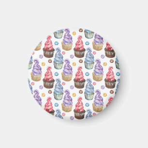 Aquarellkuchen farbig magnet