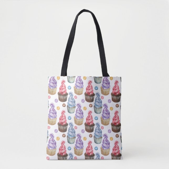 Aquarellkuchen farbig tasche (Vorderseite)