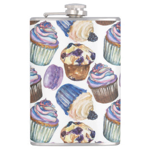 Aquarellkuchen Flachmann