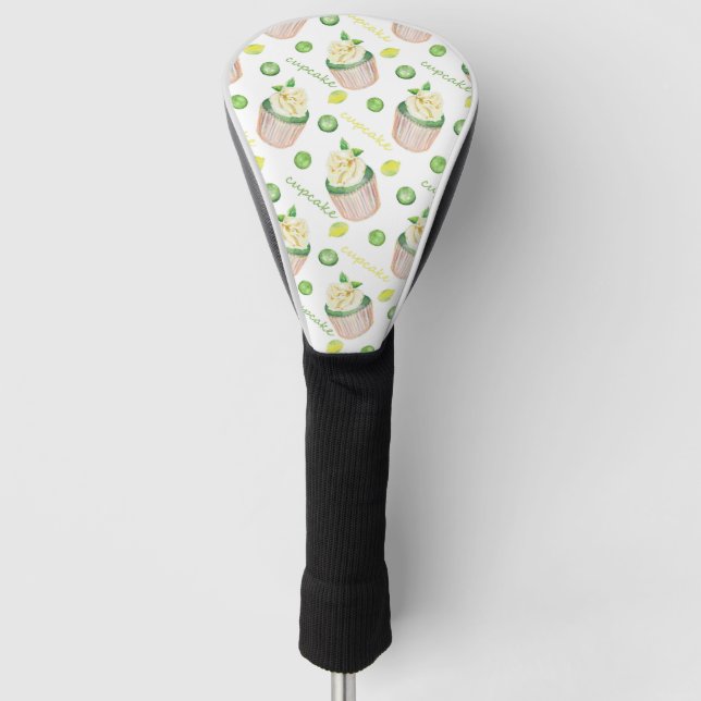 Aquarellkuchen Golf Headcover (Vorderseite)