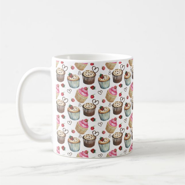 Aquarellkuchen Kaffeetasse (Links)