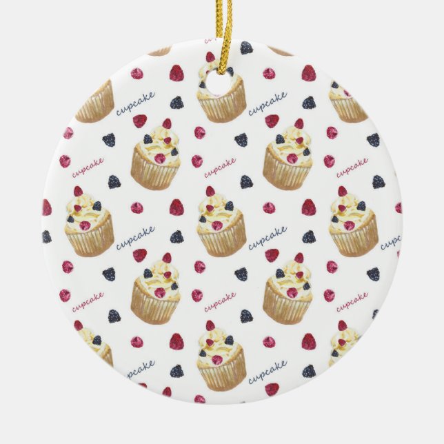 Aquarellkuchen Keramikornament (Vorne)