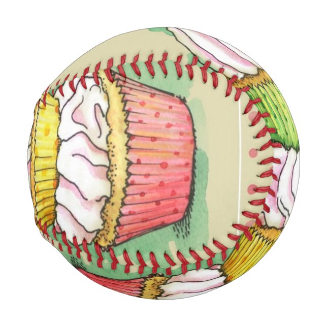 Aquarellkuchen. Küchenbild. Baseball (Vorne Rechts)