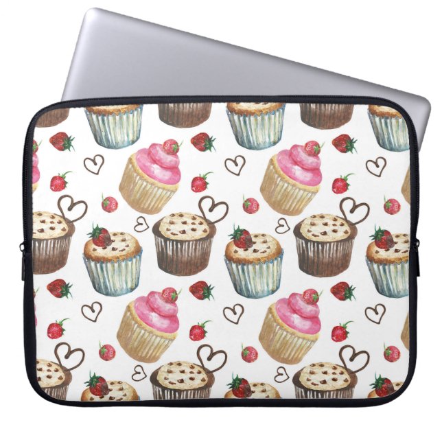 Aquarellkuchen Laptopschutzhülle (Vorderseite)
