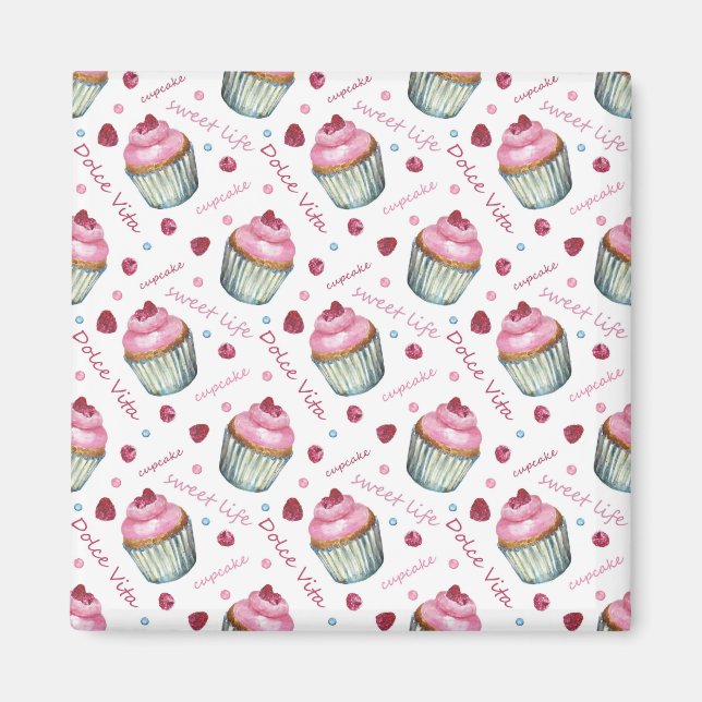 Aquarellkuchen Magnet (Vorne)