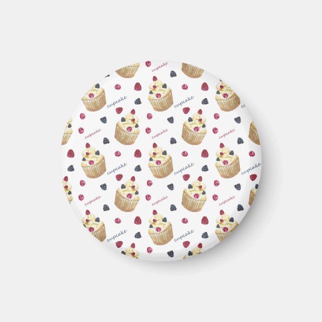 Aquarellkuchen Magnet (Vorne)