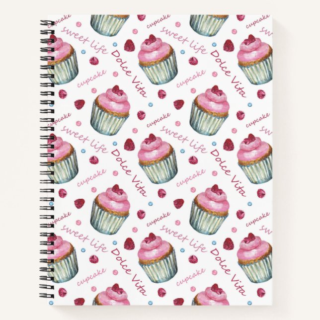 Aquarellkuchen Notizbuch (Vorderseite)