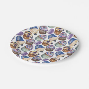 Aquarellkuchen Pappteller