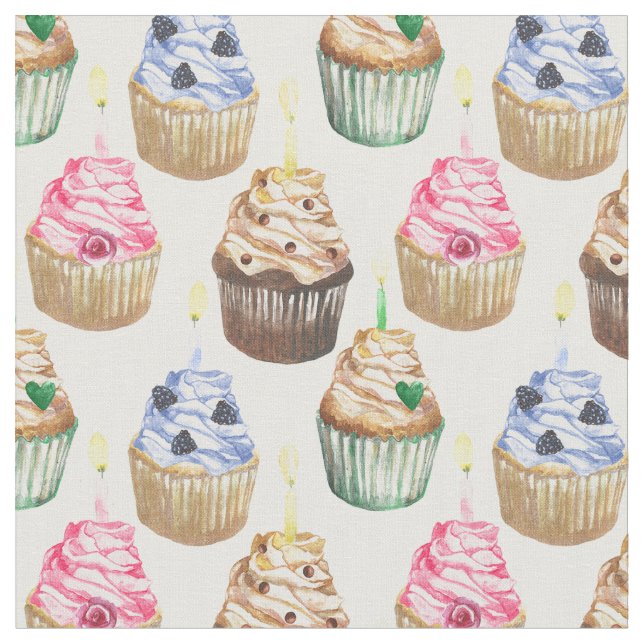Aquarellkuchen Stoff (Nahaufnahme)