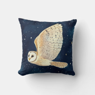 Aquarellkugel Starry Night Woodland Weihnachten Kissen