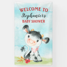 Aquarellkuh Baby Dusche Farm Baby Dusche