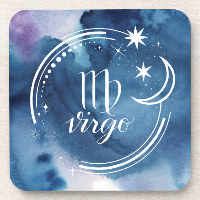 Aquarellkunde - Virgo Getränkeuntersetzer (Vorderseite)