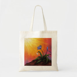 Aquarellkunst Blume mit Wasserfall in Licht C Tragetasche