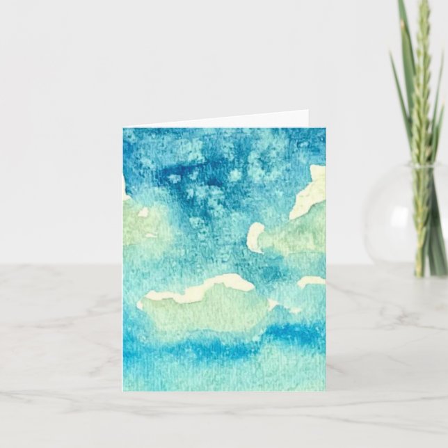 Aquarellkunst gefaltet Wolken (Vorderseite)