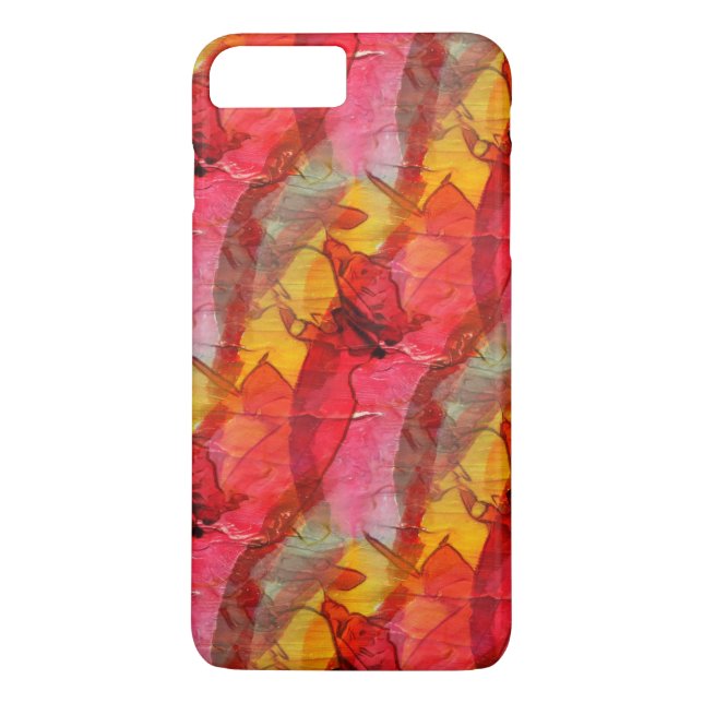 Aquarellkunst, rot gelb Case-Mate iPhone hülle (Rückseite)