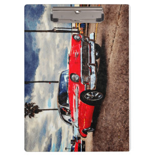 Aquarellkunst von 1956 Chevrolet Bel Air Klemmbrett