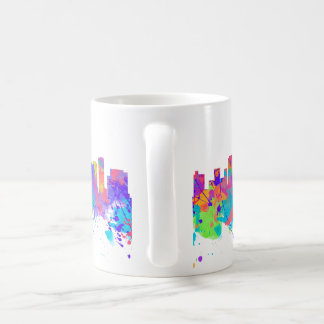 Aquarellkunstdruck der Skyline von Seattle USA Kaffeetasse