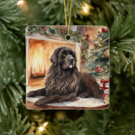 Aquarellland - Weihnachtslandschaft 2 Keramikornament