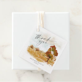 Aquarelllandschaft Danke Autumn Gold ID786 Geschenkanhänger