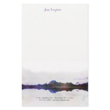Aquarelllandschaftspersönliches stationäres