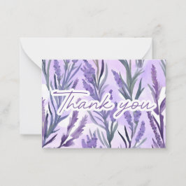 Aquarelllavender Dankbarkeit Vielen Dank Mitteilungskarte