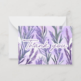 Aquarelllavender Dankbarkeit Vielen Dank Mitteilungskarte
