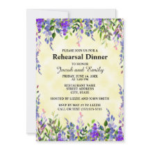 Aquarelllavender Floral GelbHochzeitliche Probe
