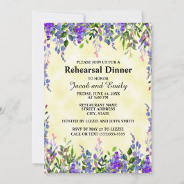 Aquarelllavender Floral GelbHochzeitliche Probe Einladung