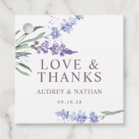 Aquarelllavender Floral Liebe & Dank Hochzeit