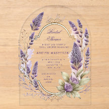 Aquarelllavender Floral Regal Brautparty