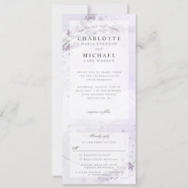 Aquarelllavender Hochzeit laden w uAwg Einladung