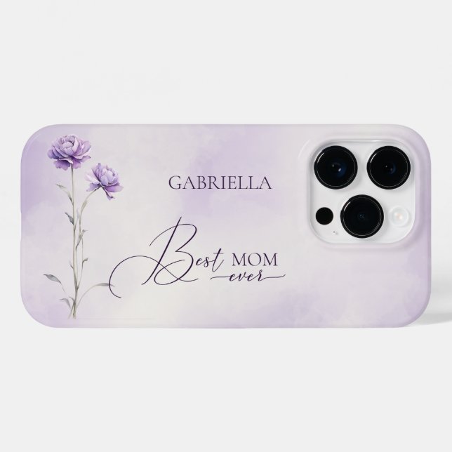 Aquarelllavender Meadow Wildblume Beste Mama Case-Mate iPhone 14 Pro Hülle (Rückseite (Horizontal))