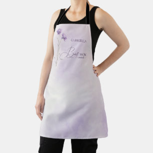 Aquarelllavender Meadow Wildblume Beste Mama Schürze