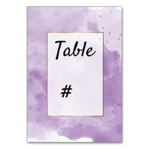 Aquarelllavender Romantische Tischnummer