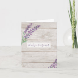 Aquarelllavender & Wood Vielen Dank, dass Sie leer Karte
