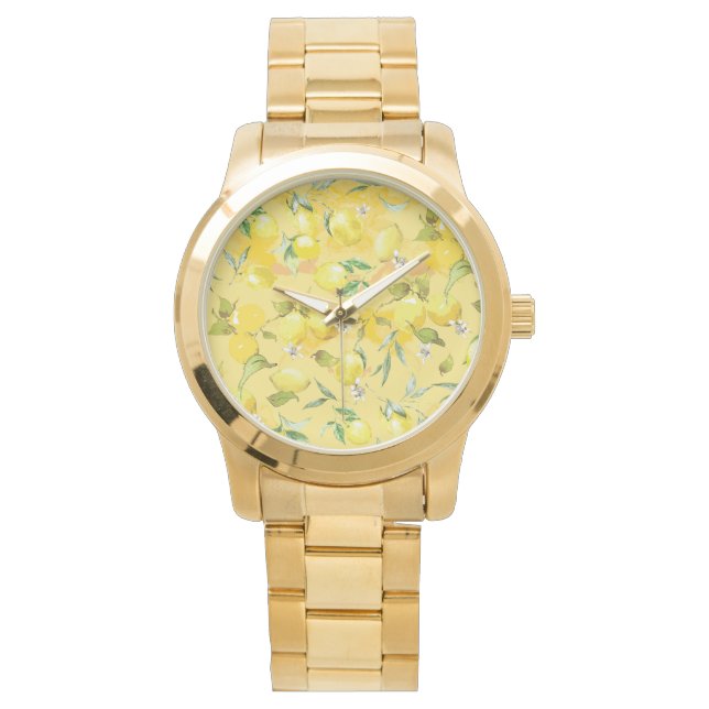 Aquarelllemon IV Armbanduhr (Vorderseite)